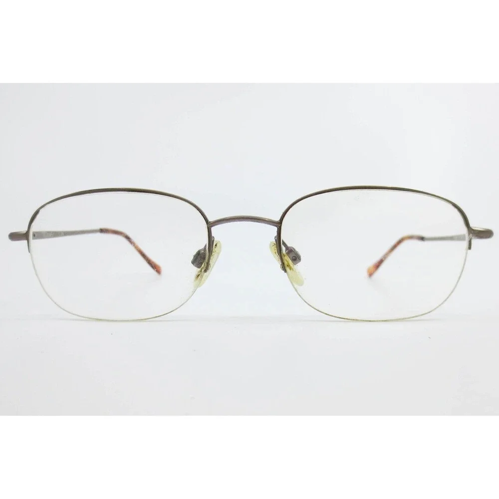 Timex T 209 Bronze Oval Semi Rimless Eyeglasses Frames 53-19-145 BR Tortoise